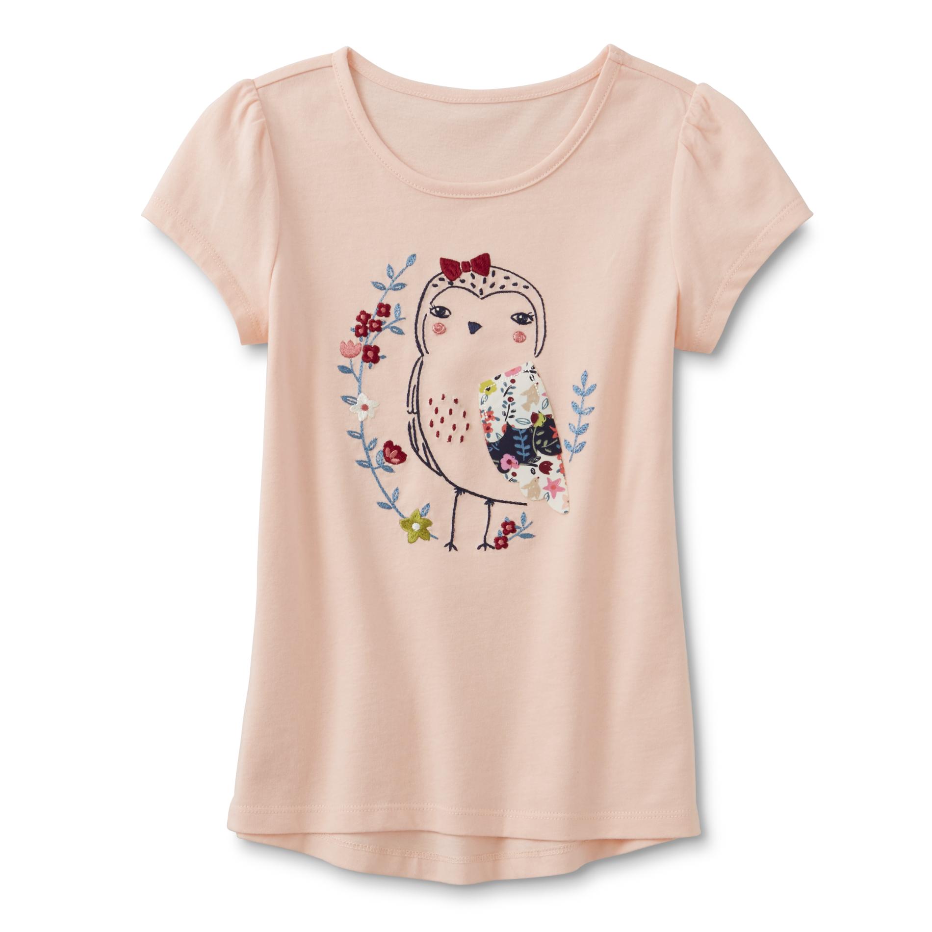 Toughskins Girl's Embellished T-Shirt - Owl