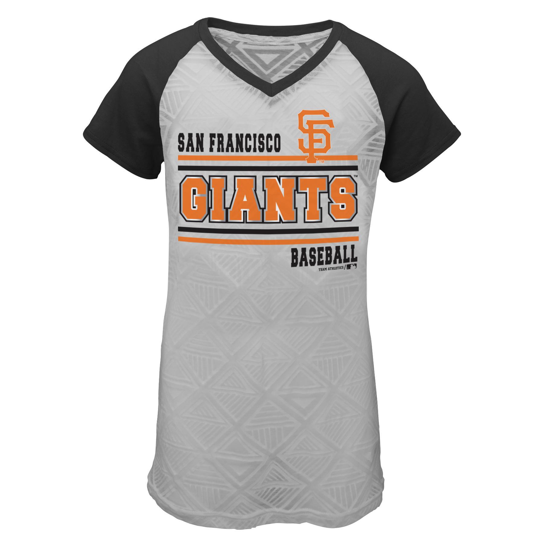 MLB Girls' Burnout Graphic T-Shirt - San Francisco Giants