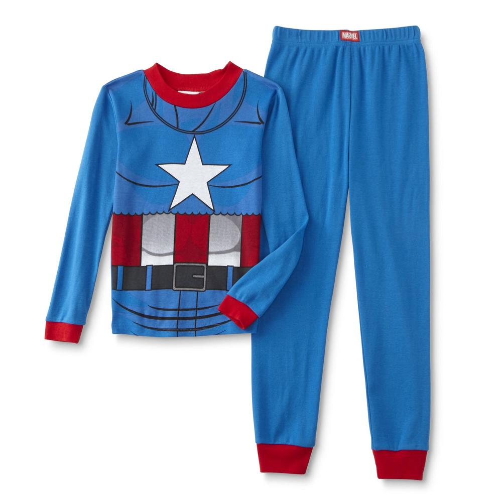 Marvel Spider-Man & Captain America Boy's 2-Pairs Pajamas