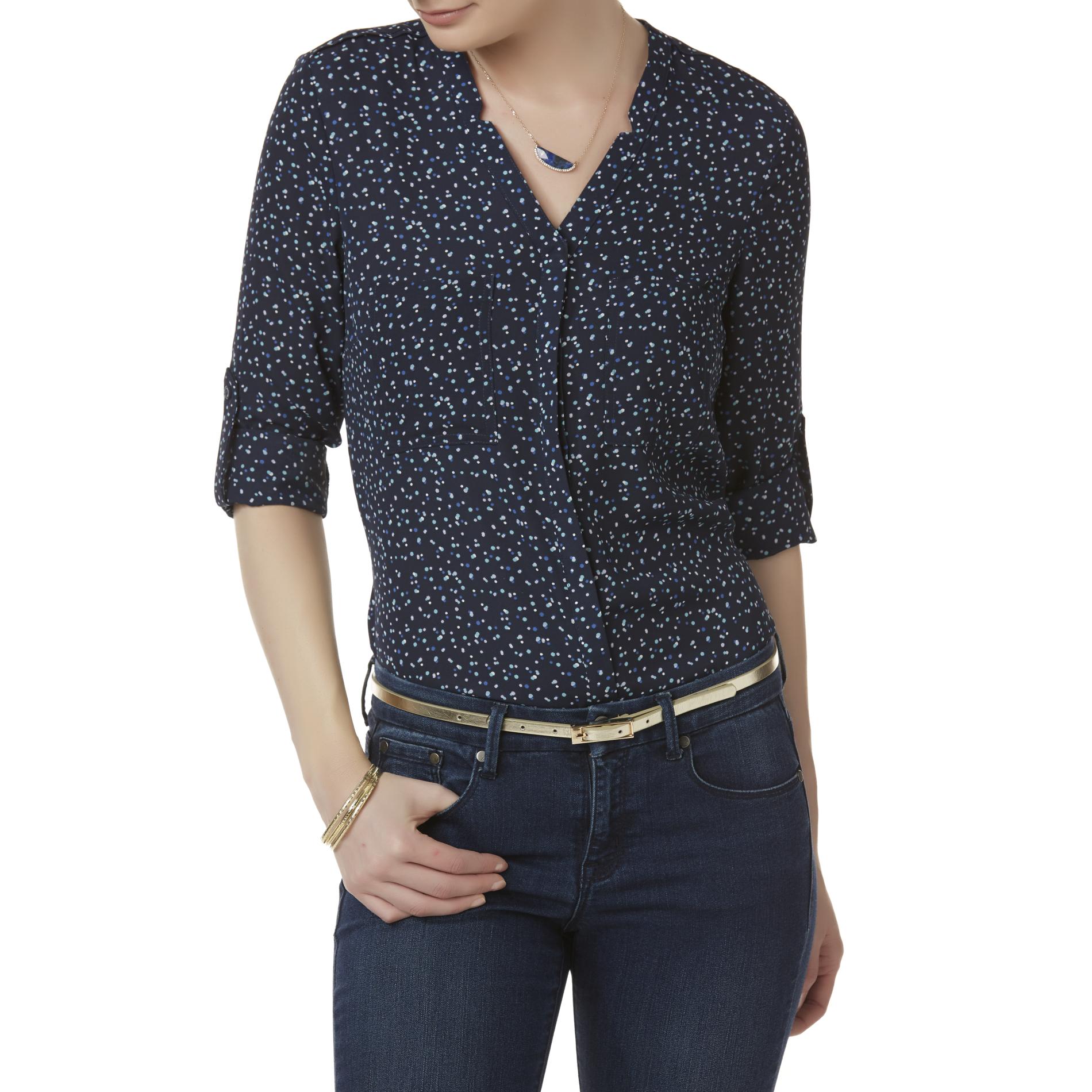 Simply Styled Women's Utility Blouse - Dot