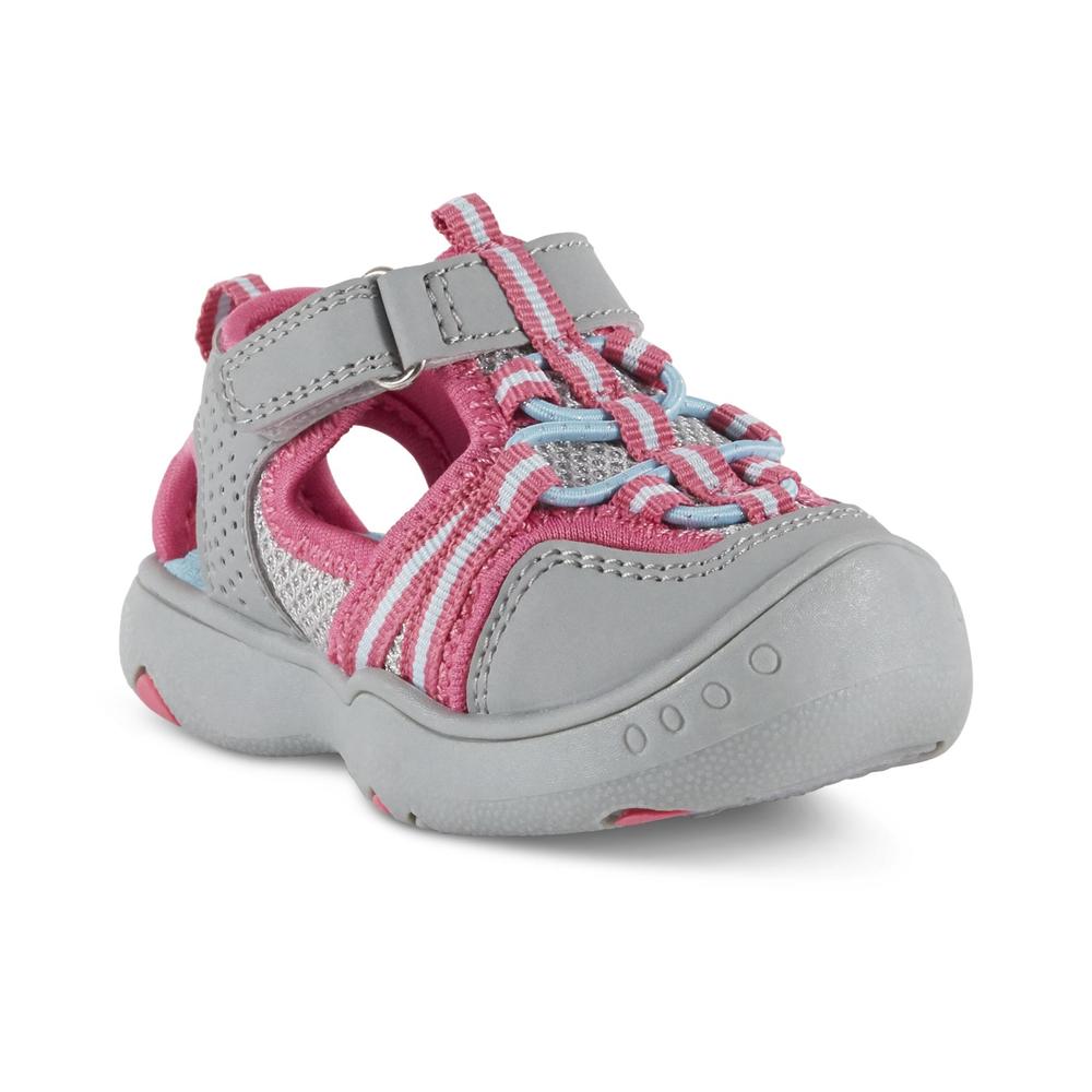 Piper & Blue Infant Girls' Catniss Sport Sandal - Gray/Pink
