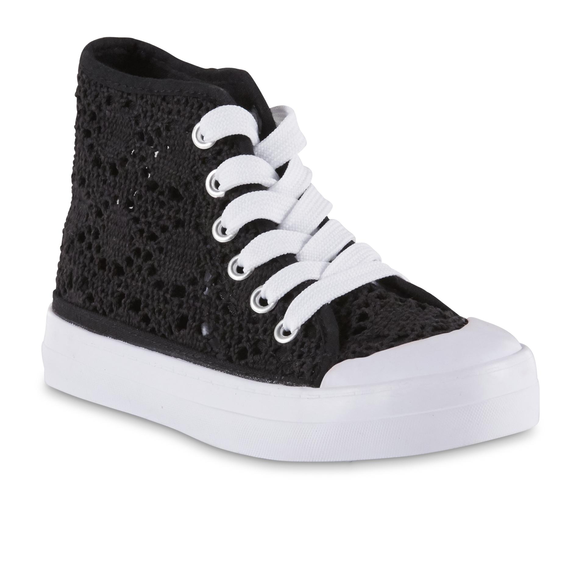 Piper & Blue Girls' Dee High-Top Sneaker - Black, 1 - (Youth) Piper & Blue Girls' Dee High-Top Sneaker - Black, 1 - (Youth)