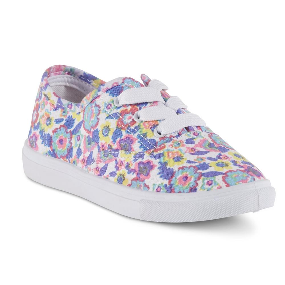 Basic Editions Girls' Reva Print Sneaker - Multicolor/Floral