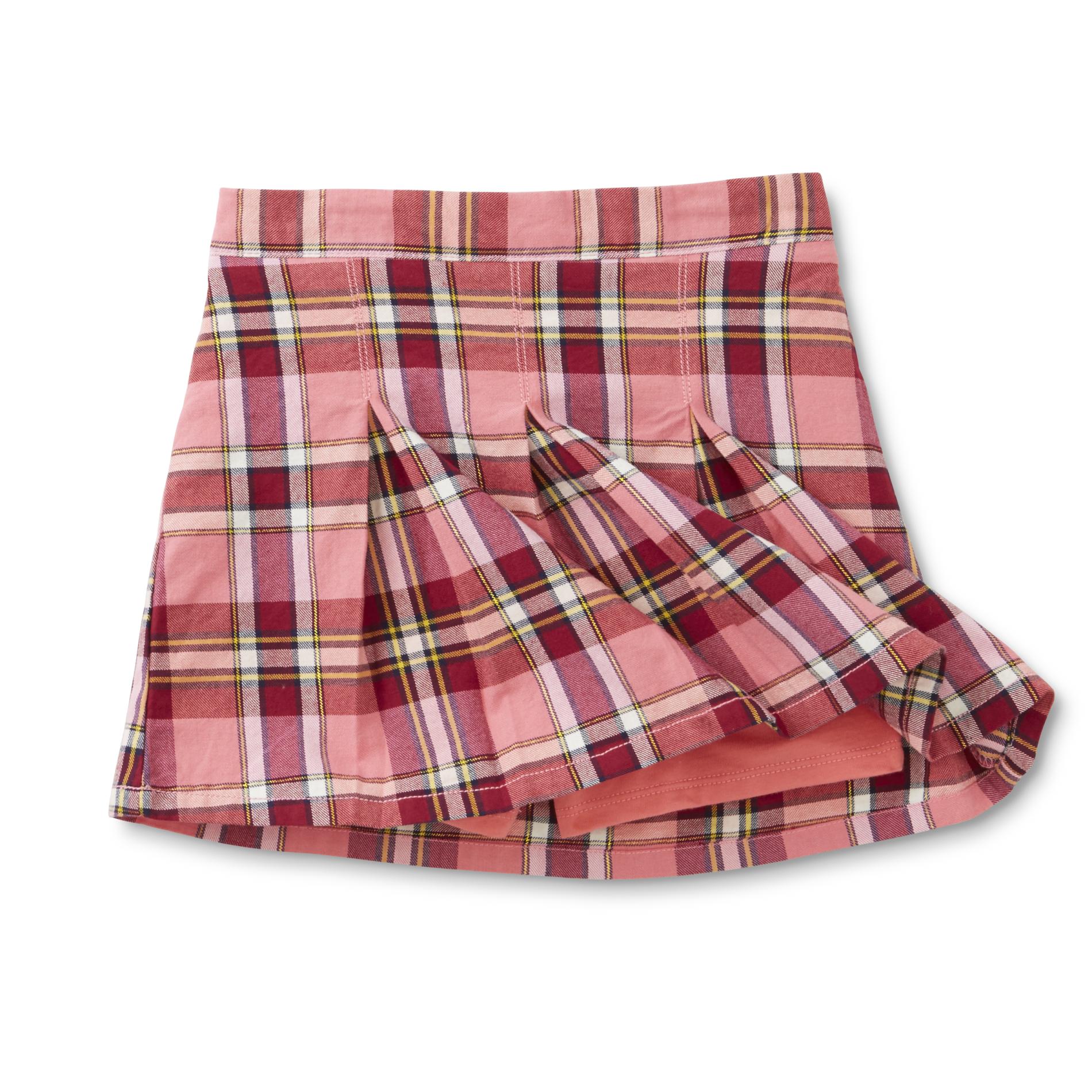 Toughskins Girl's Scooter Skirt & Shorts - Plaid