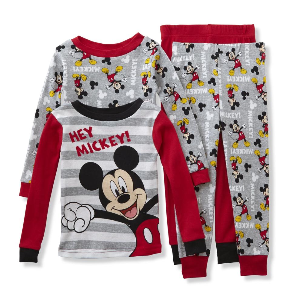 Mickey Mouse Toddler Boys' 2-Pairs Long-Sleeve Pajamas