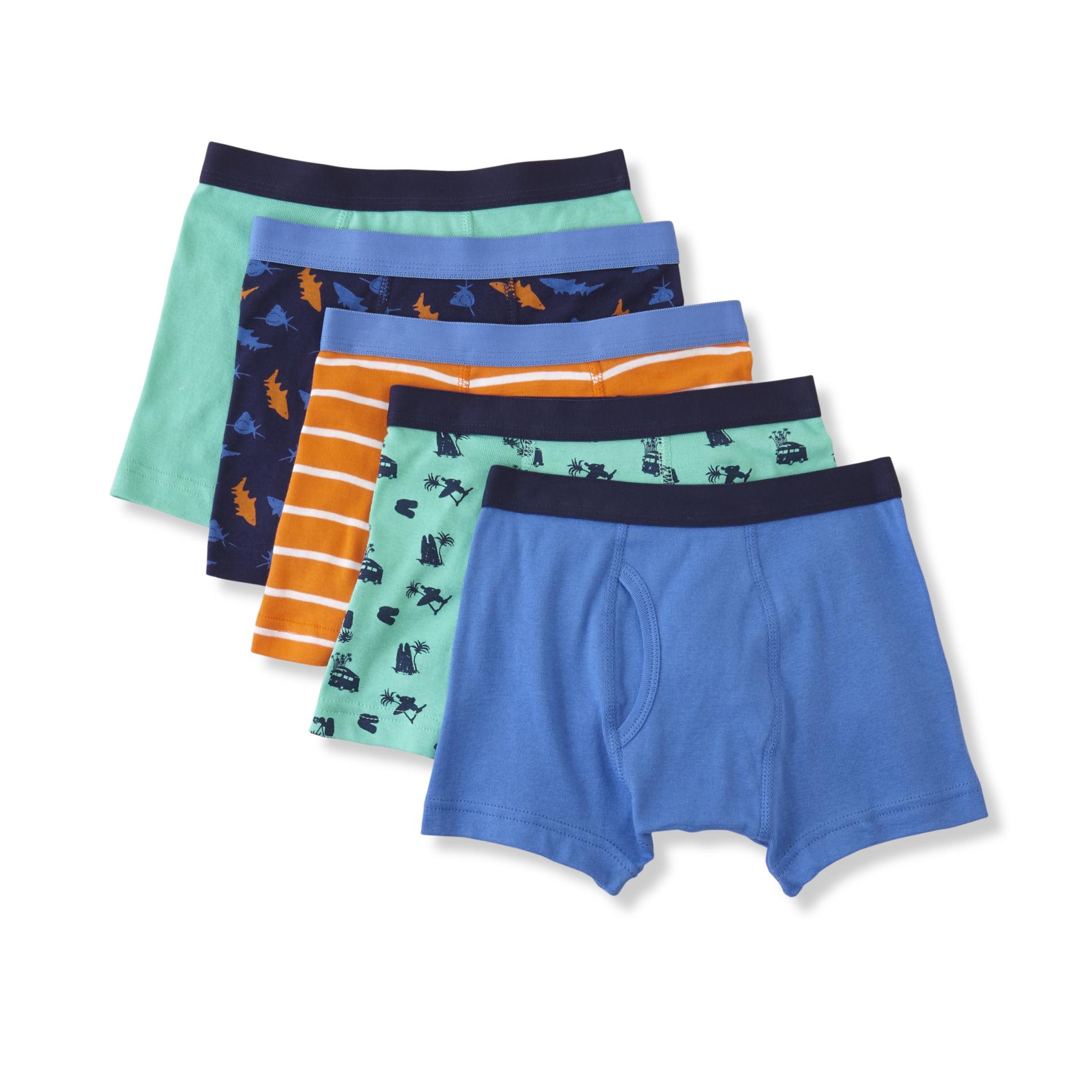 Boys' 5-Pack Boxer Briefs - Assorted, Size: XS, Multi-color Boys' 5-Pack Boxer Briefs - Assorted, Size: XS, Multi-color