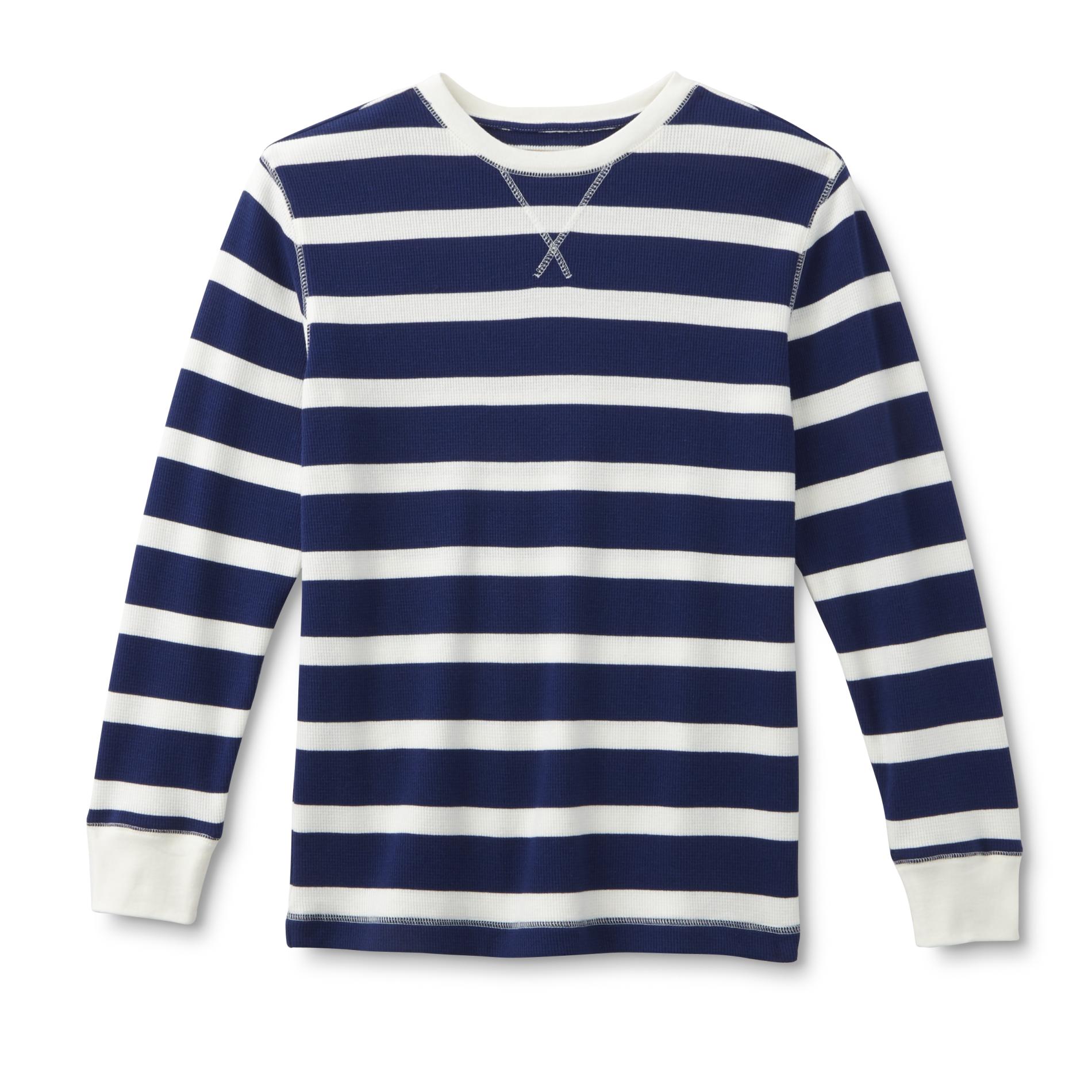 Roebuck & Co. Boy's Long-Sleeve Thermal T-Shirt - Striped