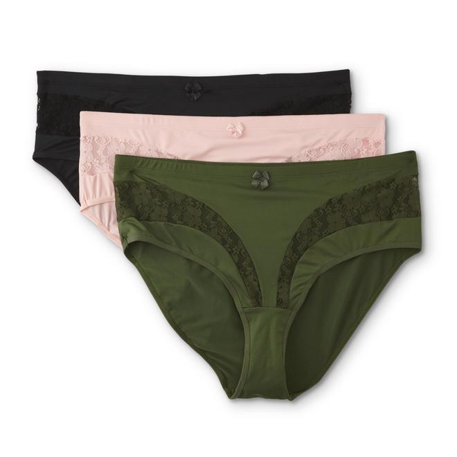 Pink K Women's Plus 3Pack Briefs