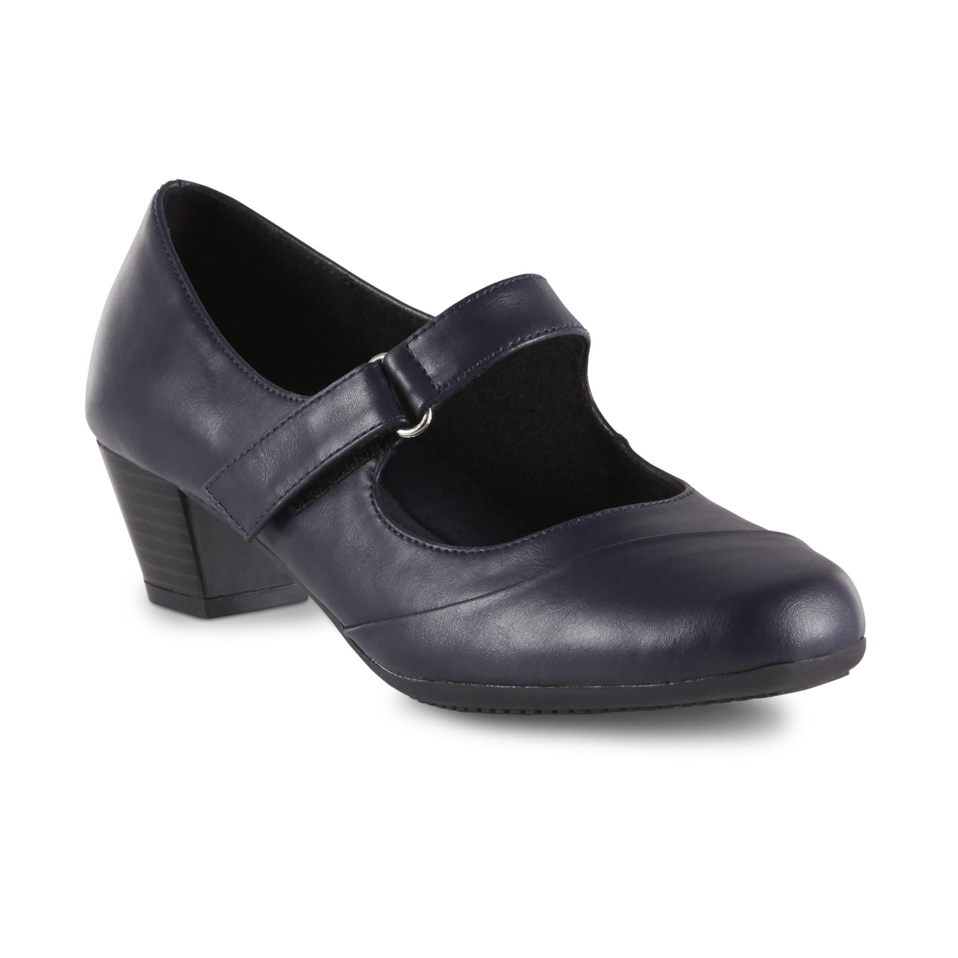 black low heel mary jane shoes