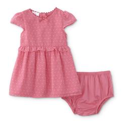 Little Wonders Infant Girls' Dress & Diaper Cover - Dots