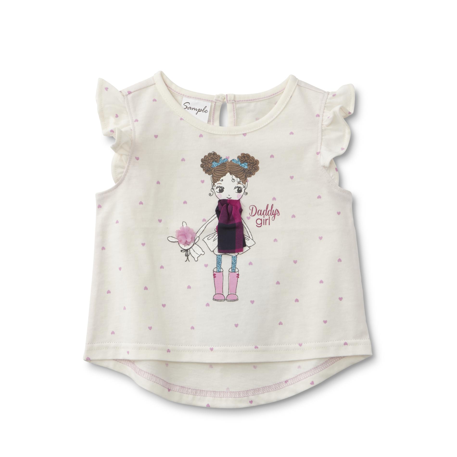 WonderKids Infant & Toddler Girl's Flutter Sleeve Top - Heart