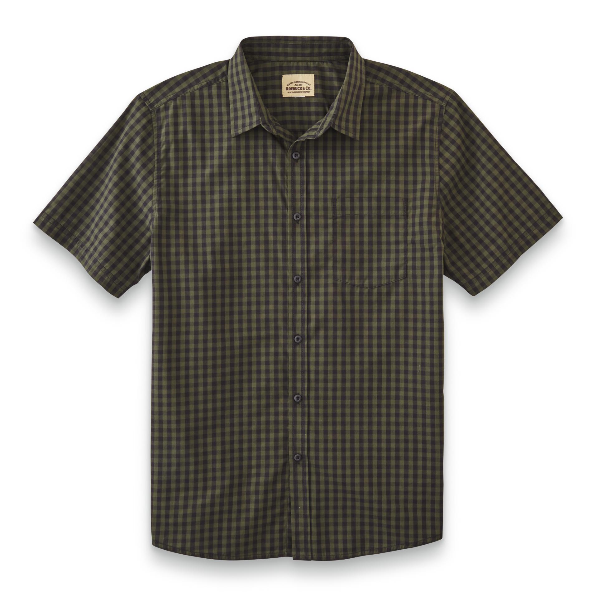 Roebuck & Co. Young Men's Button-Front Shirt - Plaid