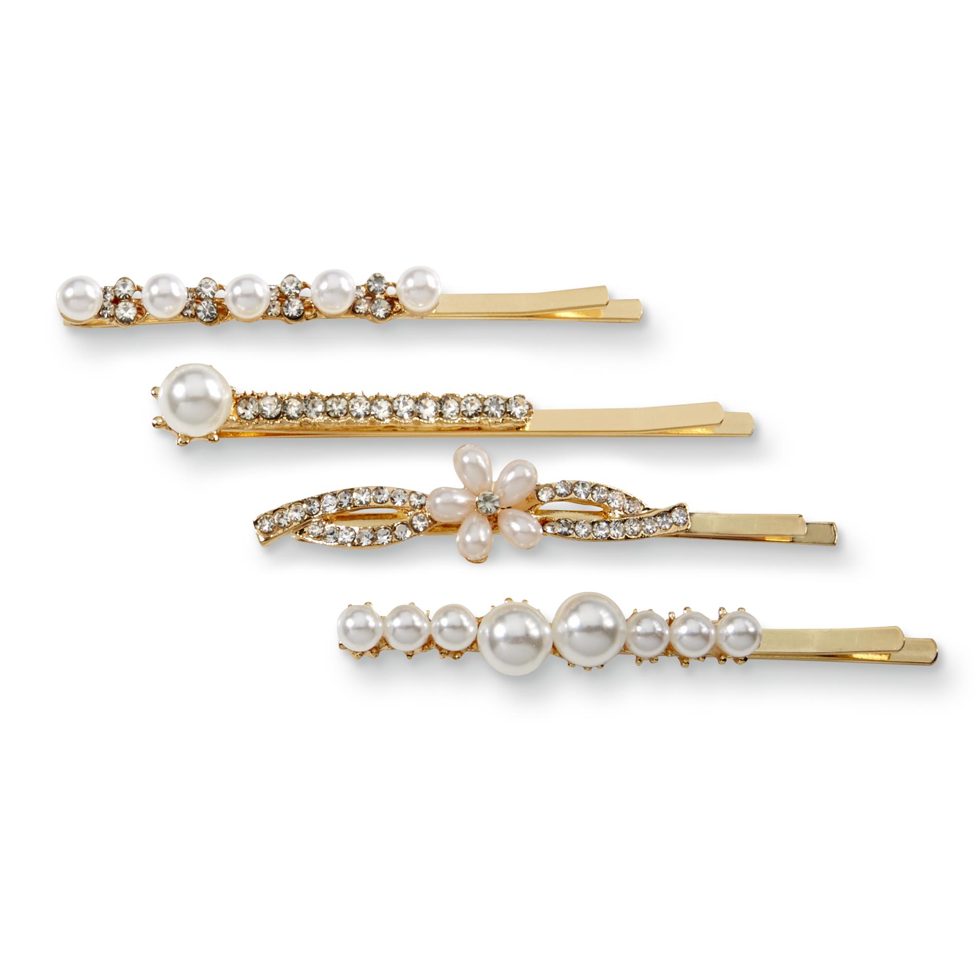 Attention Women's 4-Pack Goldtone Hair Pins Attention Women's 4-Pack Goldtone Hair Pins