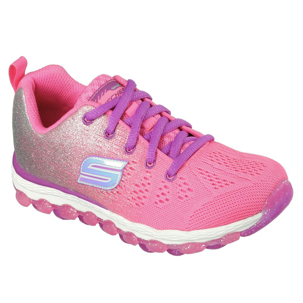 Skechers Girl's Skech-Air Ultra Glitterbeam Pink/Silver/Glitter Athletic Shoe