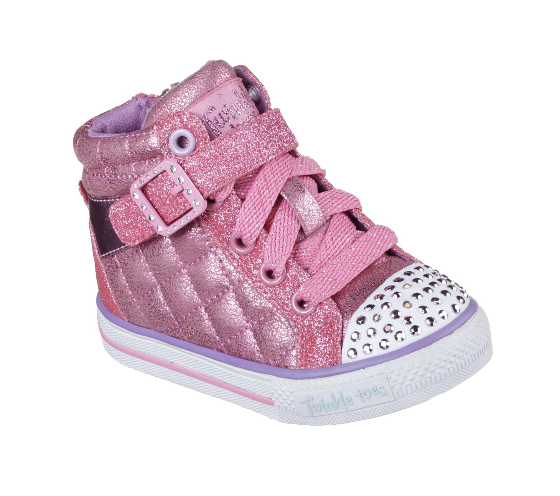 Skechers Toddler Girl's Twinkle Toes Shuffles Sweetheart Sole Sneaker