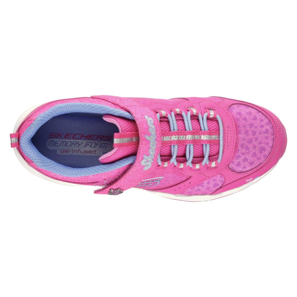 Skechers Girl's Skech-Air Stardust Galaxy Pink/Glitter Athletic Shoe