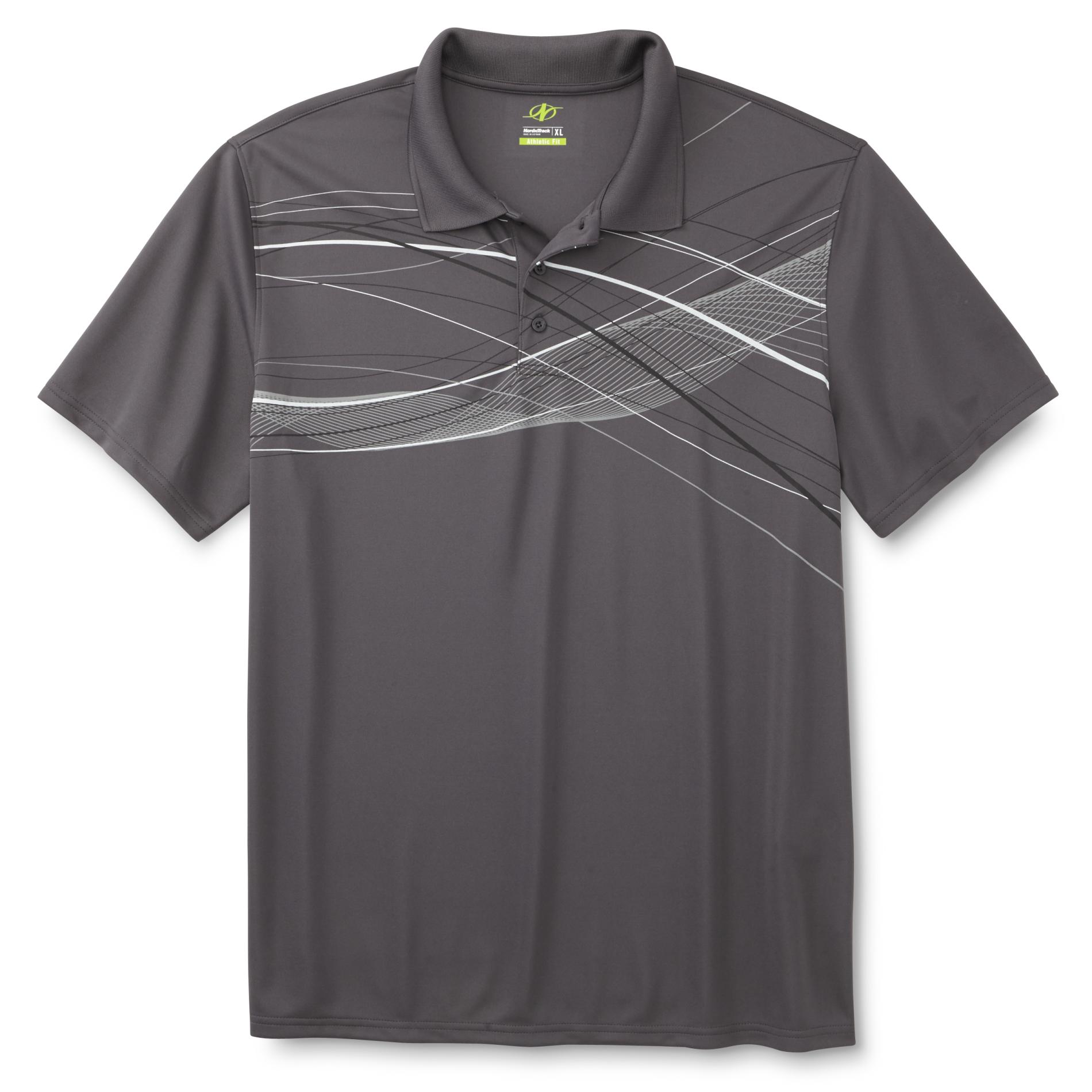 NordicTrack Men's Performance Polo Shirt - Abstract Print