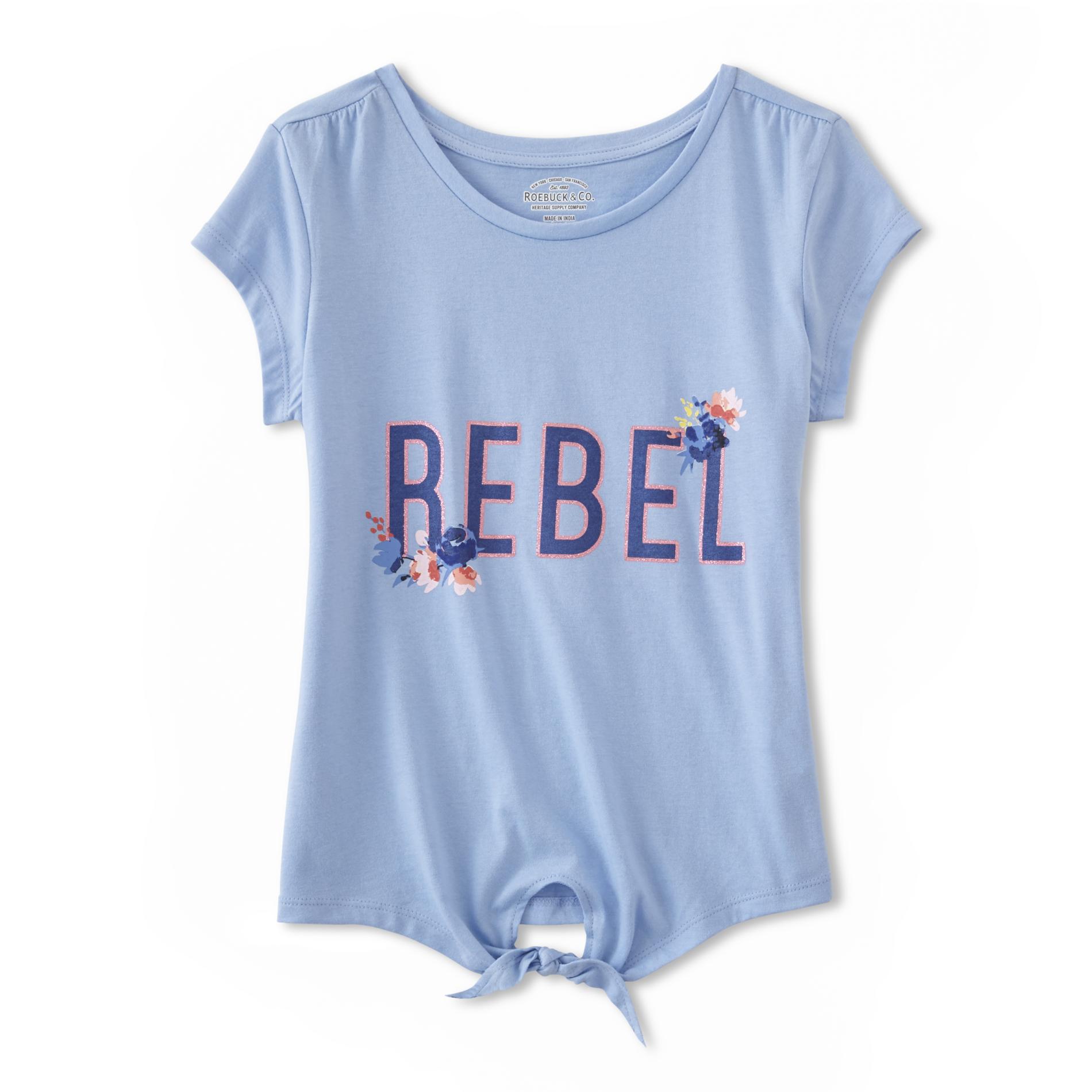Roebuck & Co. Girls' Tie-Front T-Shirt - Rebel