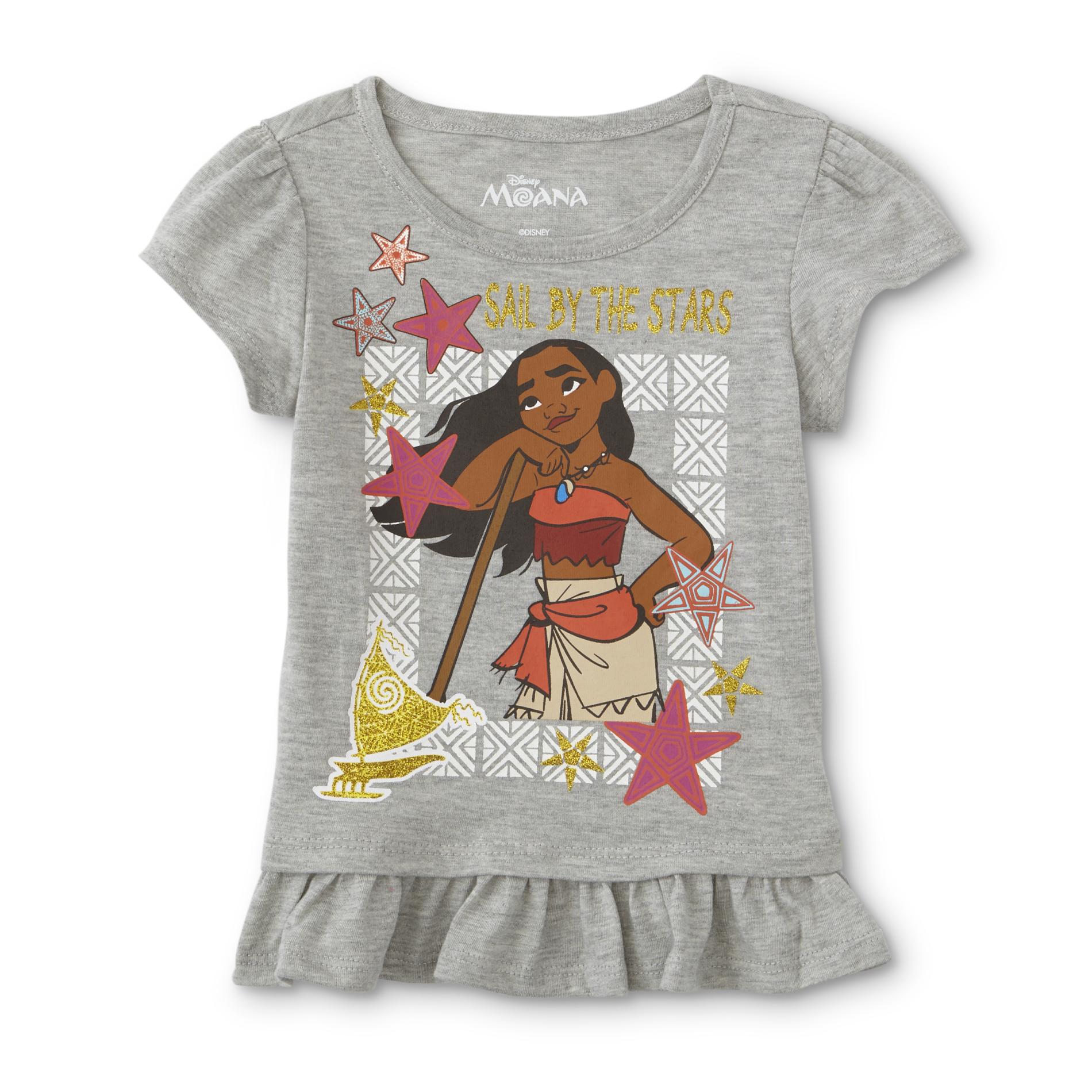 Disney Toddler Girls' Ruffle T-Shirt - Moana