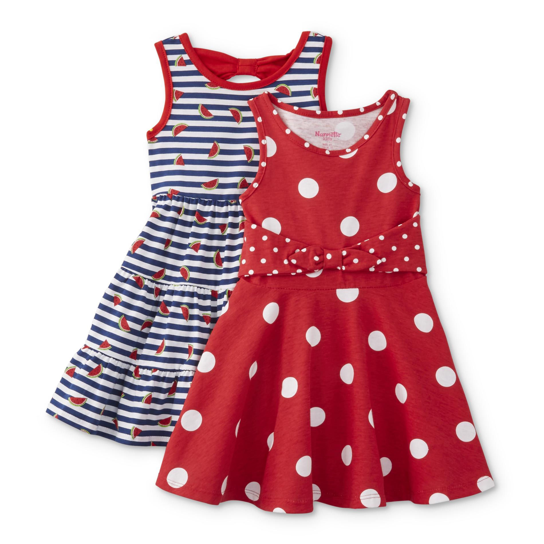 Toddler Girls' 2-Pack Dresses - Dots & Watermelon