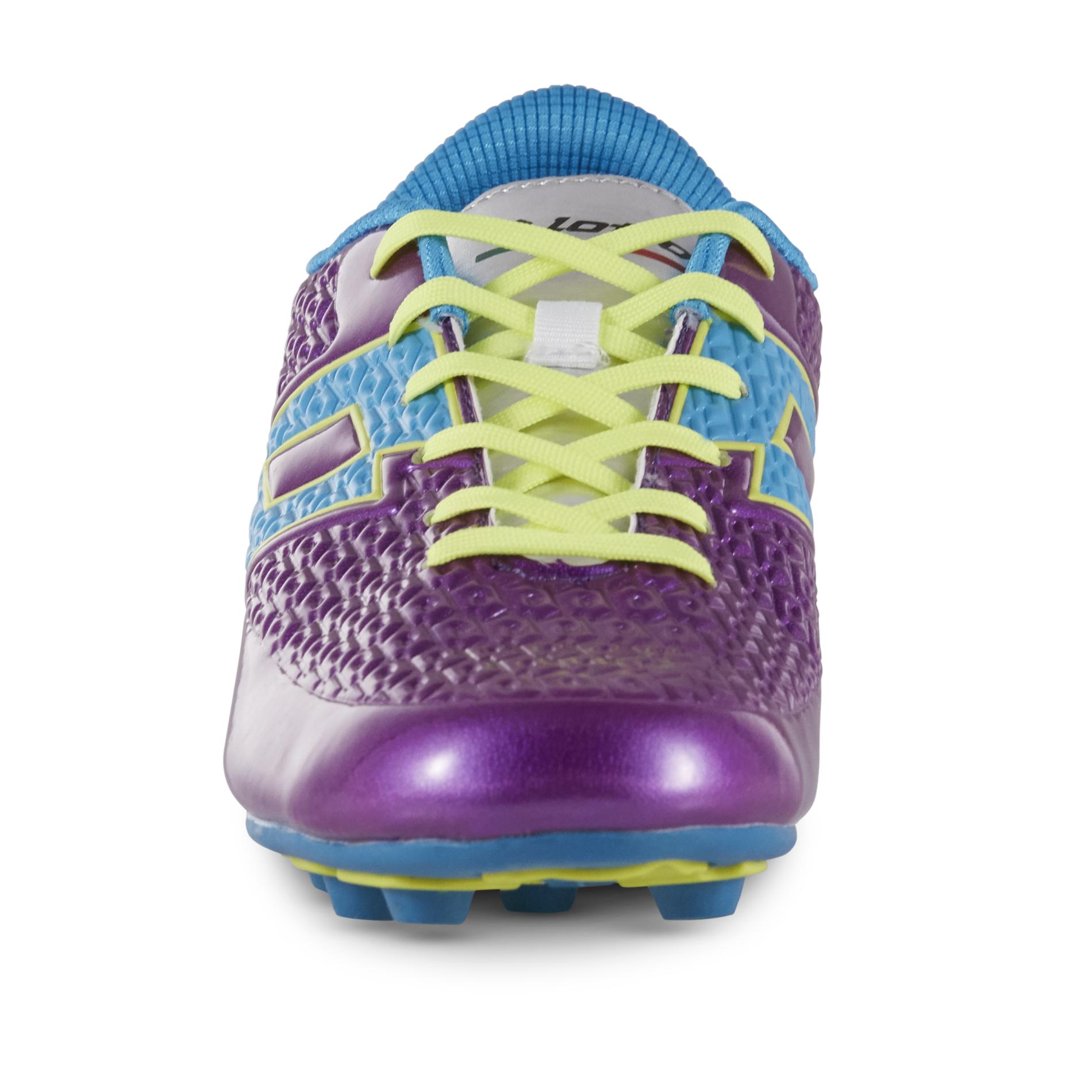 girls purple soccer cleats