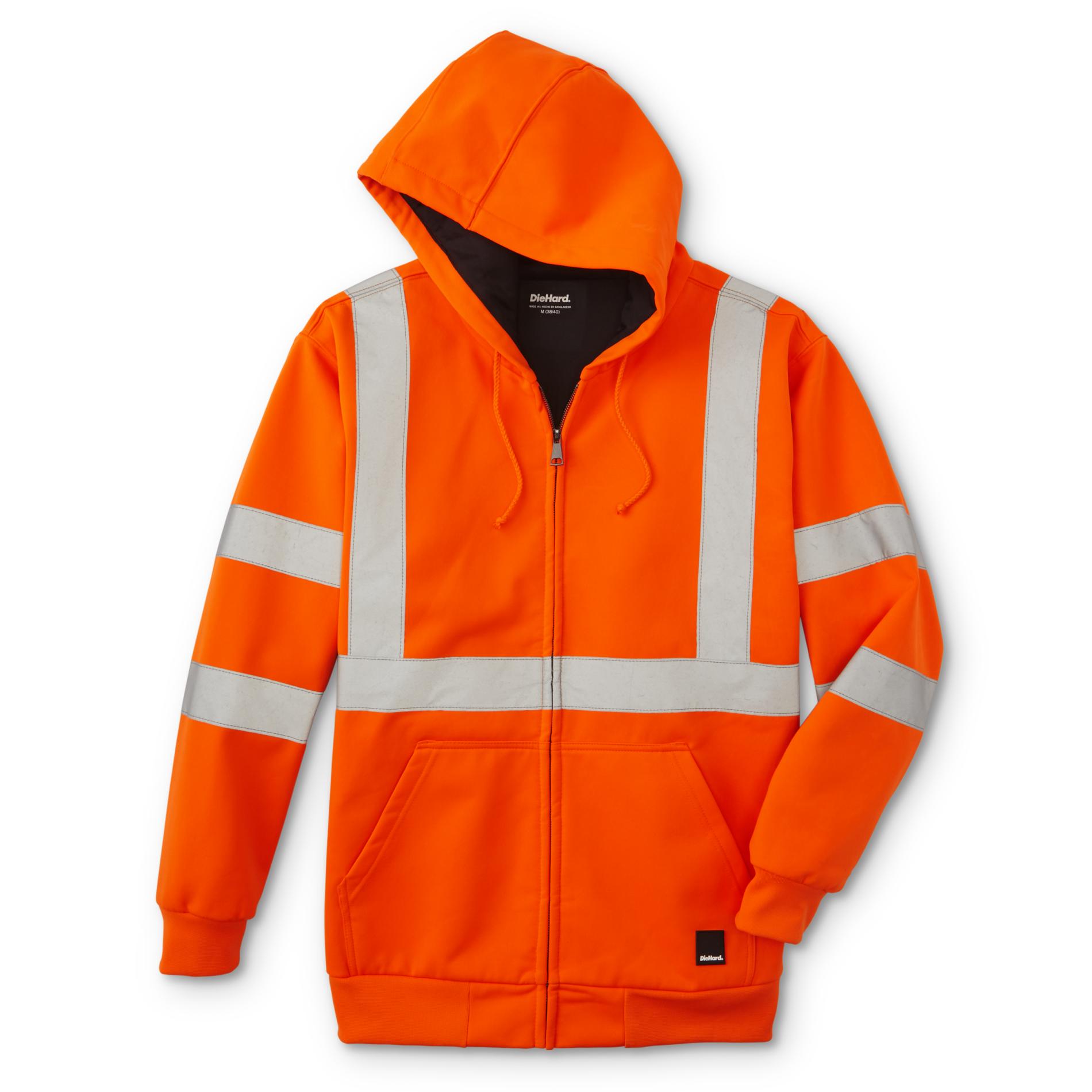 DieHard Men's High Visibility Work Hoodie Jacket, Size: Large, Bright Yellow DieHard Men's High Visibility Work Hoodie Jacket, Size: Large, Bright Yellow