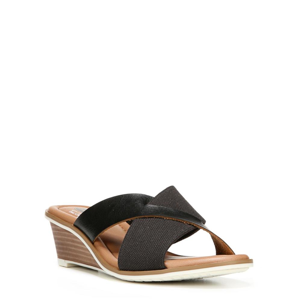 Dr. Scholl's Women's Gilly Black Wedge Sandal