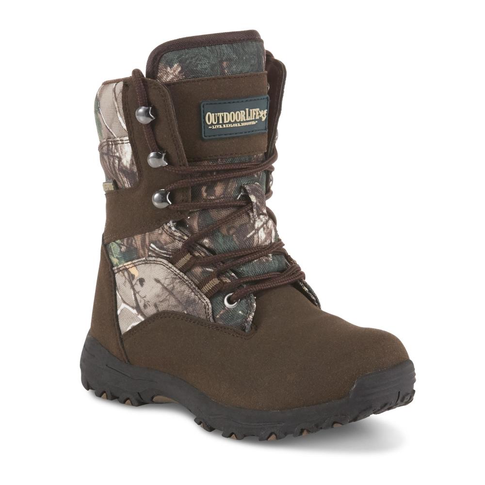 Outdoor Life Boys' Brown/Camouflage Hiking Boot