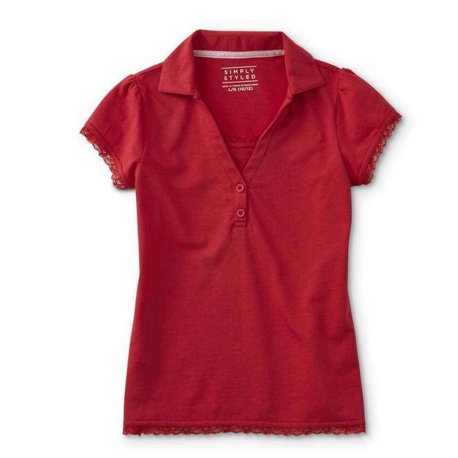 Simply Styled Girls' VNeck Polo