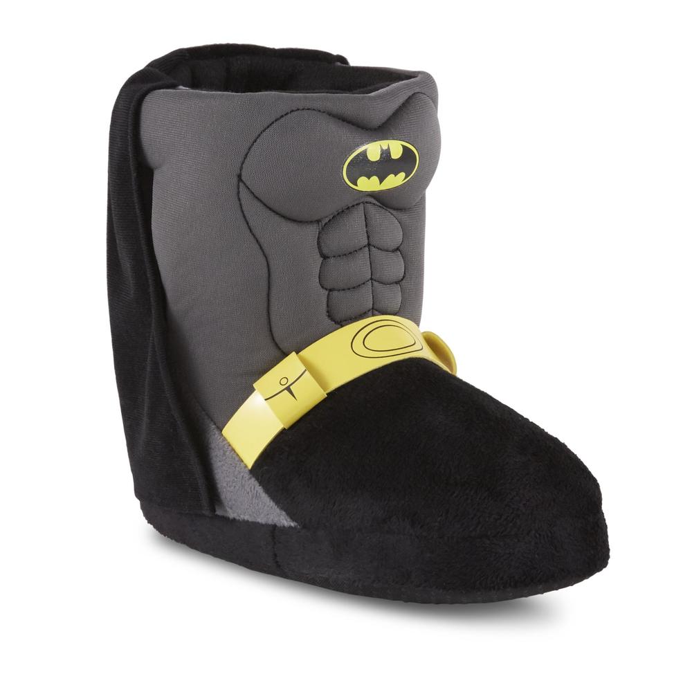 Character Toddler Boys' Batman Black/Gray Slipper Boot