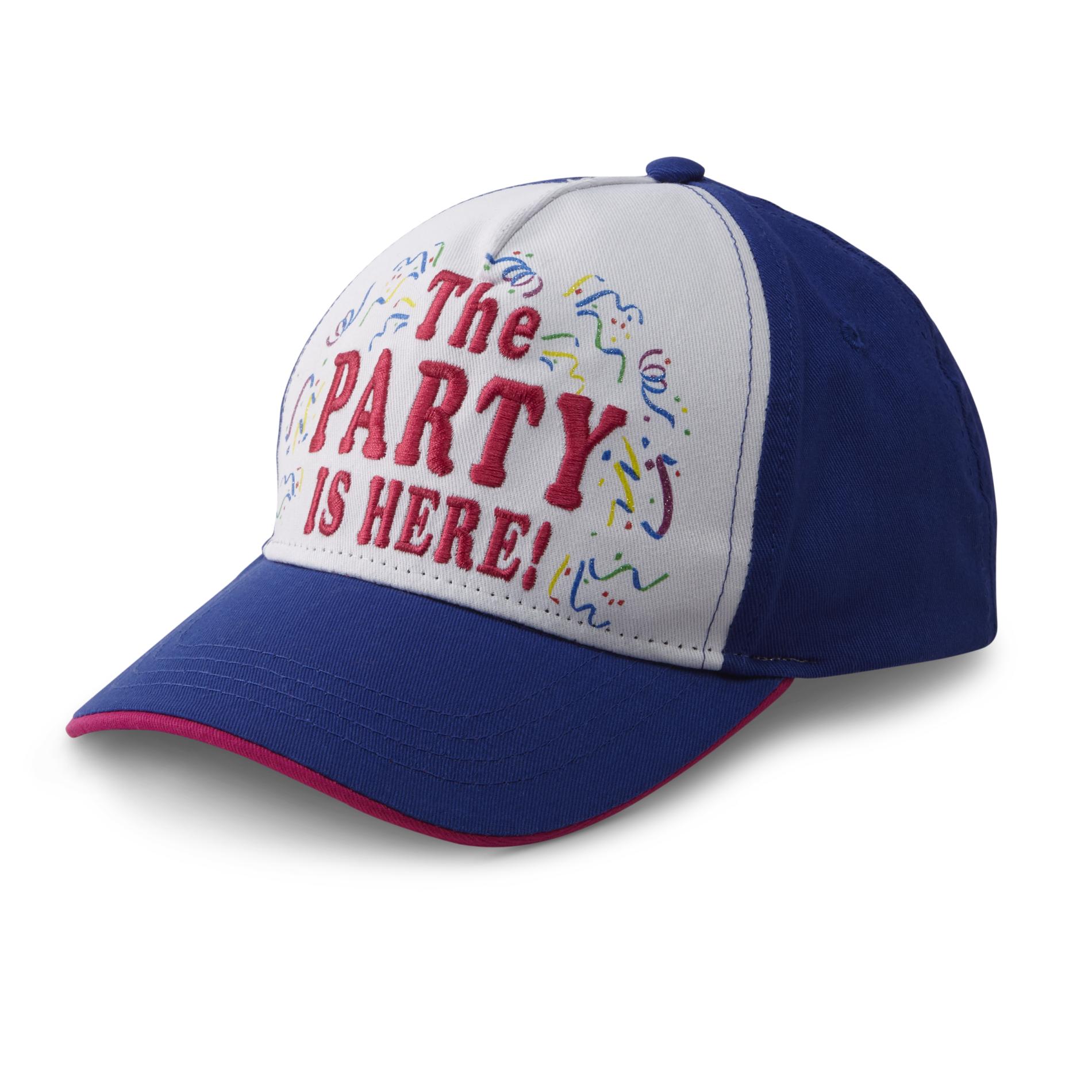 Girls' Embroidered Baseball Hat - Party