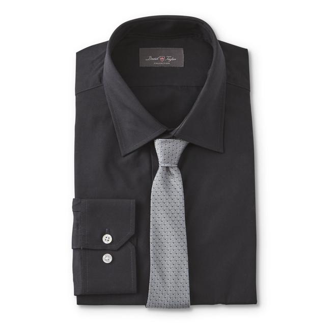David Taylor Collection Men's Classic Fit Dress Shirt & Necktie Dots