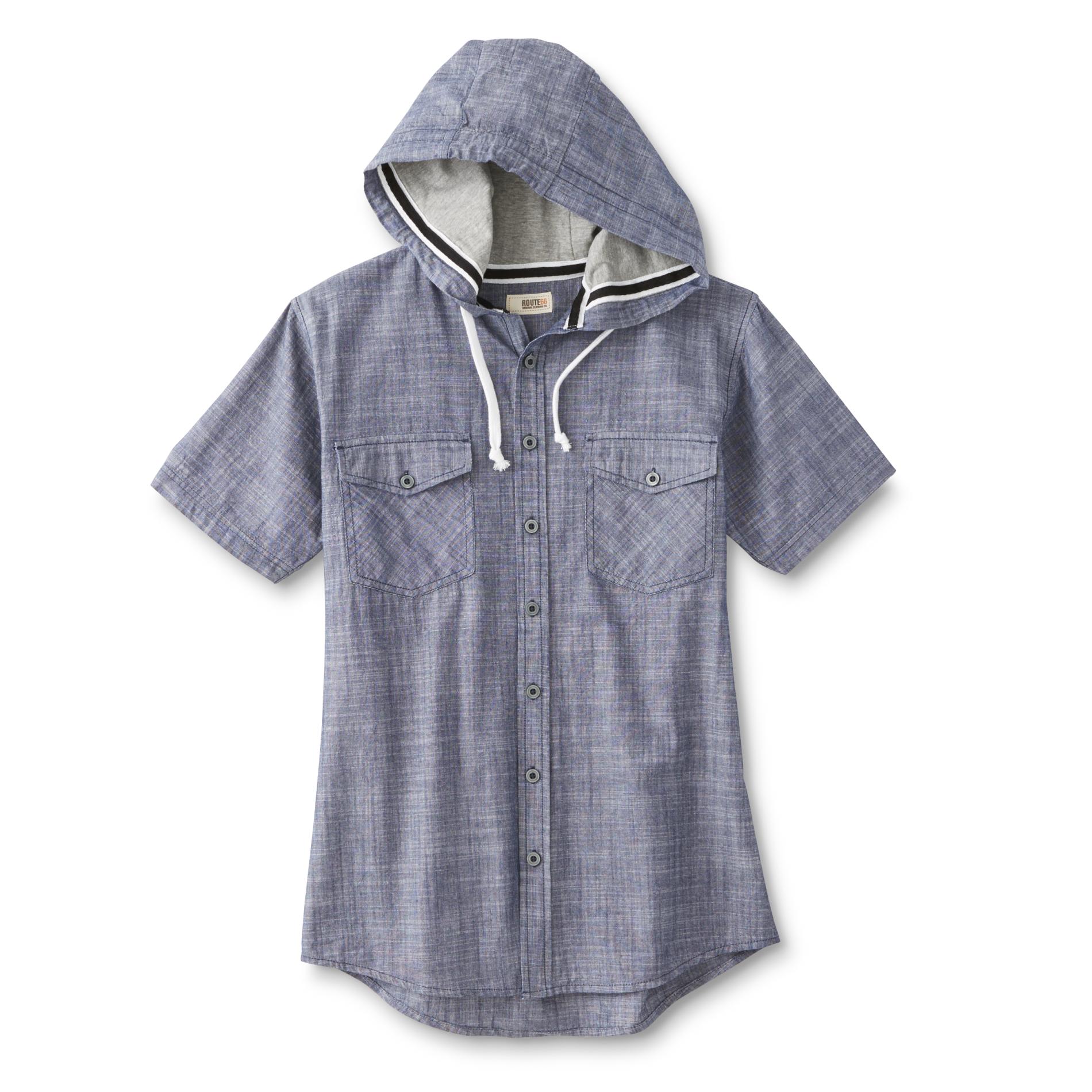 Route 66 Men's Hooded Button-Front Shirt