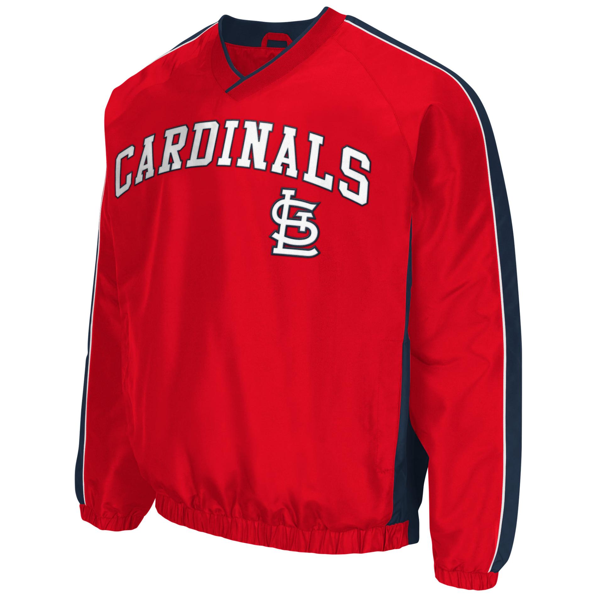 MLB Men's V-Neck Pullover Jacket - St. Louis Cardinals