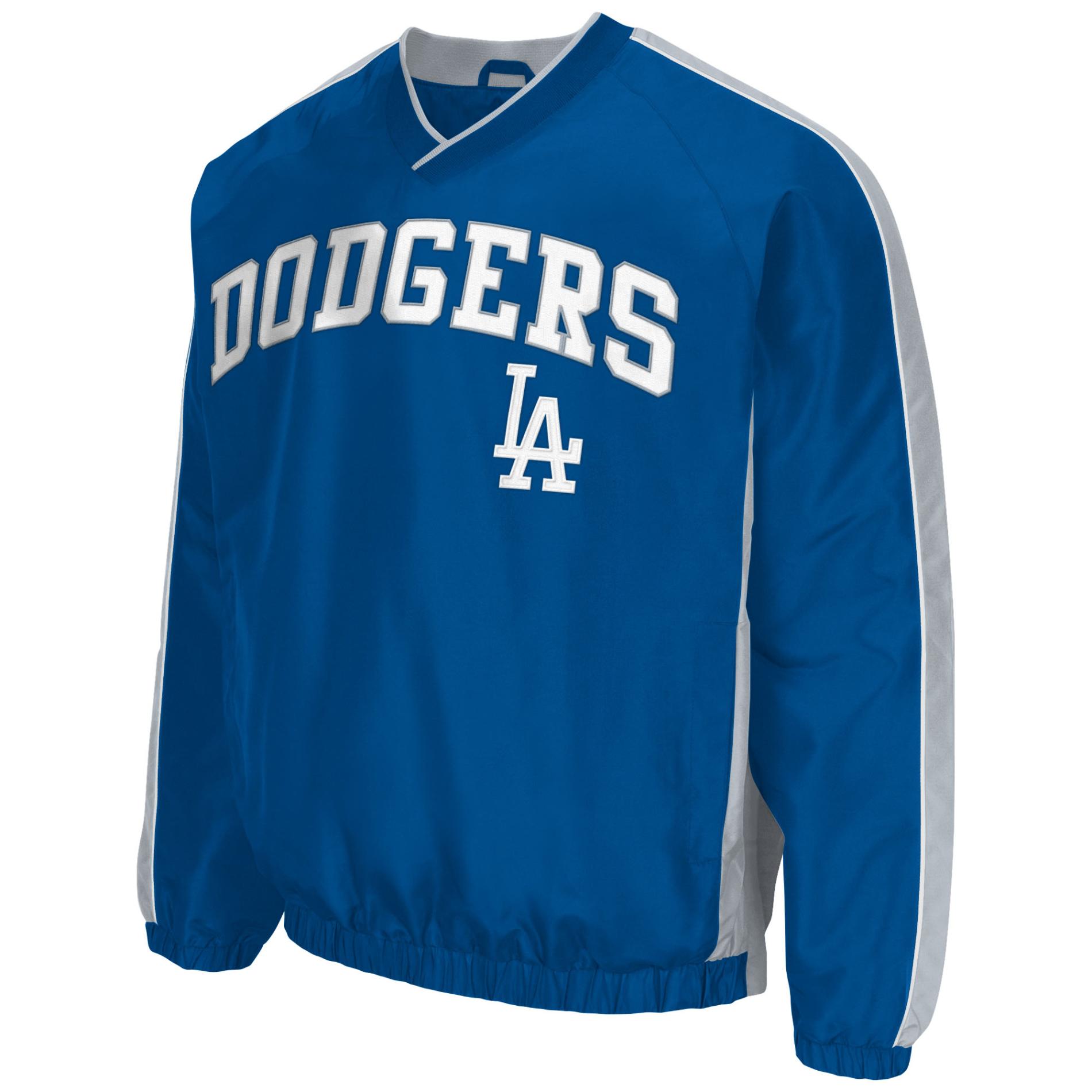MLB Men's V-Neck Pullover Jacket - Los Angeles Dodgers