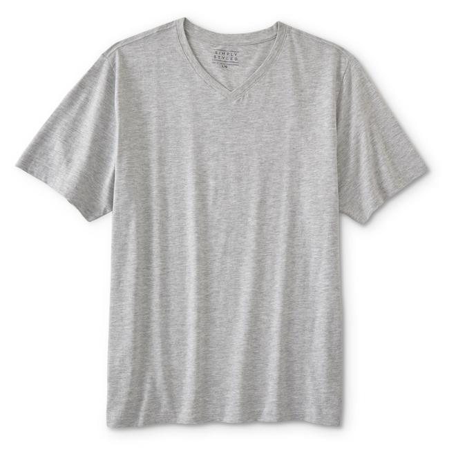 Simply Styled Men's V-Neck T-Shirt - Heathered