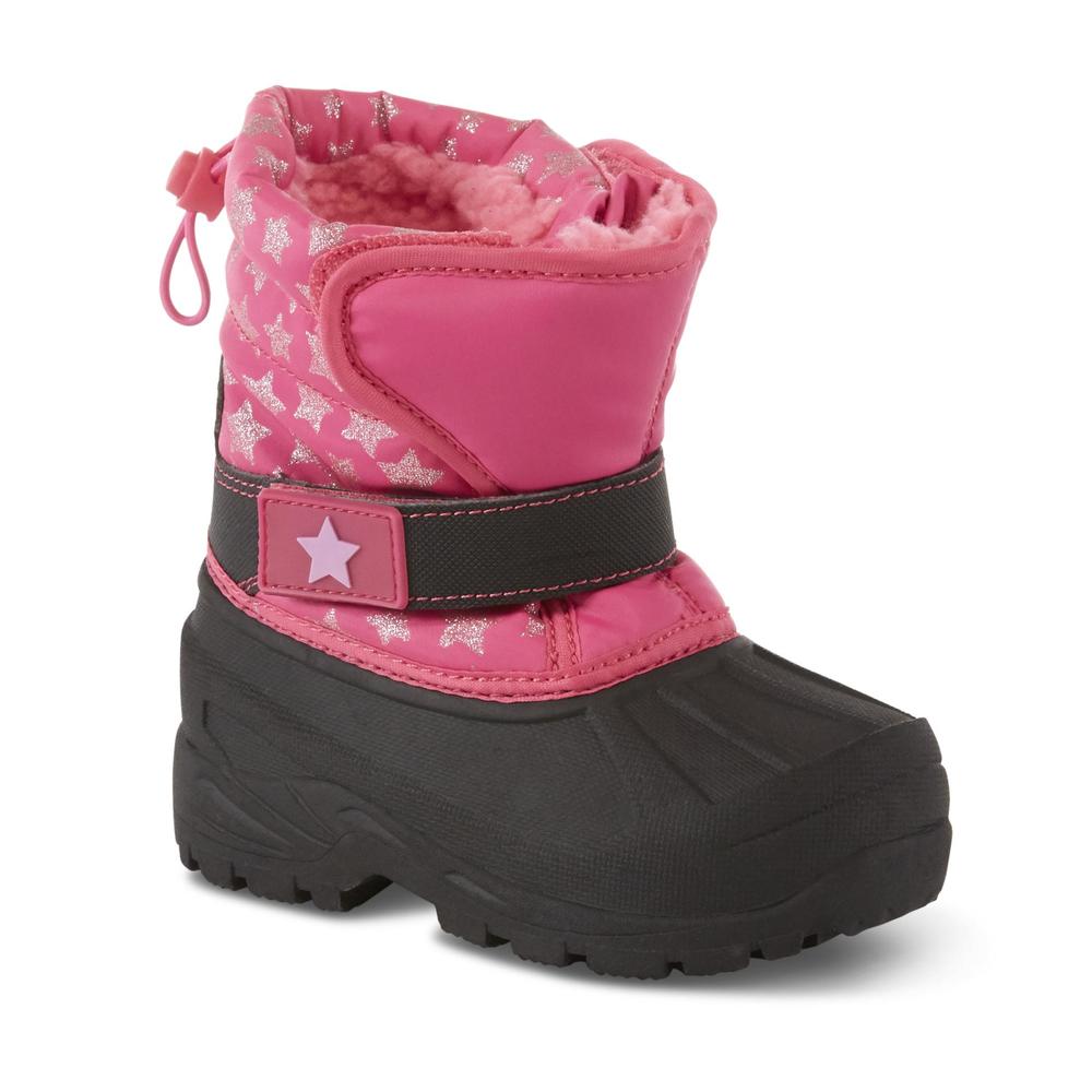 Athletech Toddler Girls' Rue 3 Pink/Black/Star Winter Boot