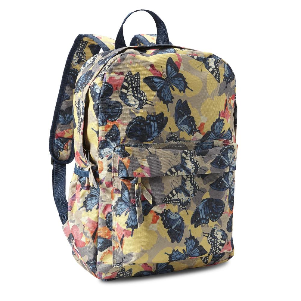 Printed Canvas Backpack - Butterfly