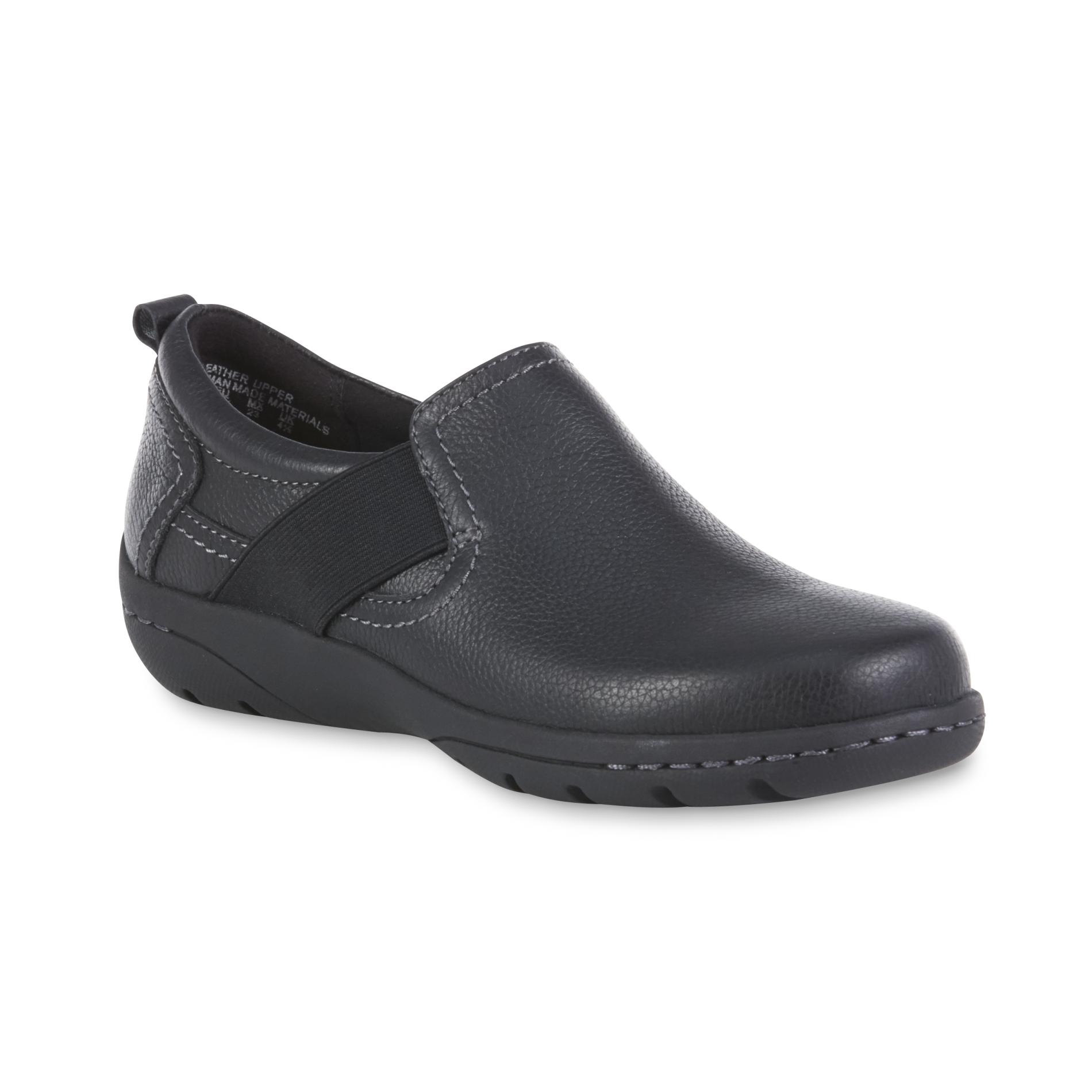 Thom McAn Women's Dalton Black Leather Loafer - Wide Width Available