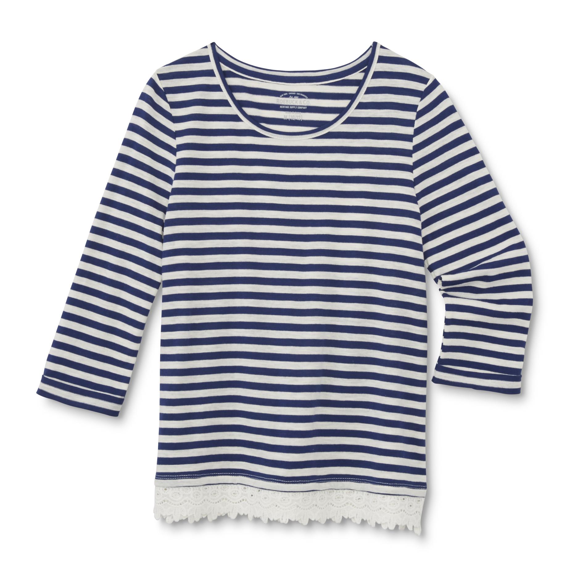 ROEBUCK & CO R1893 Girl's T-Shirt - Striped