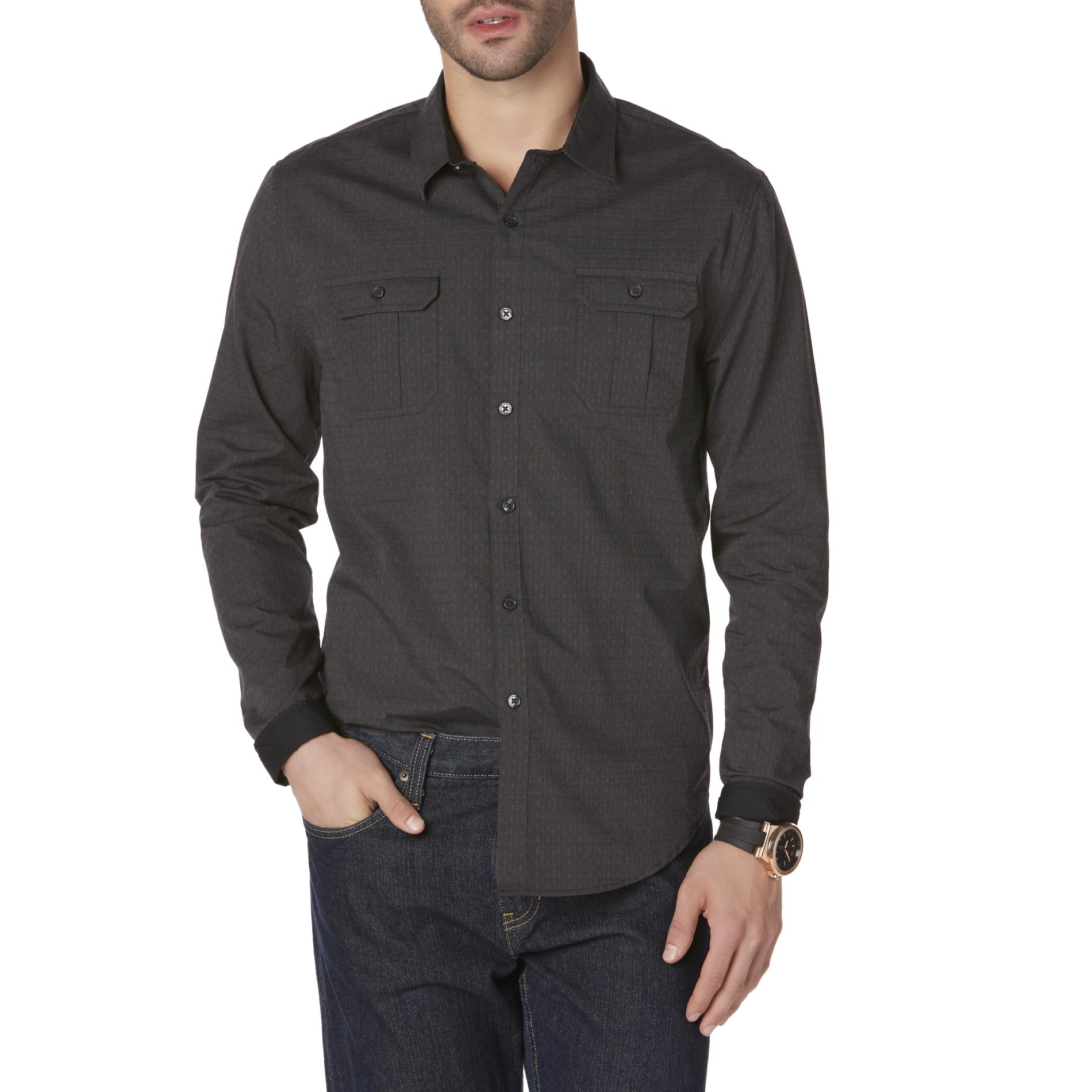 Structure Men's Textured Button-Front Shirt