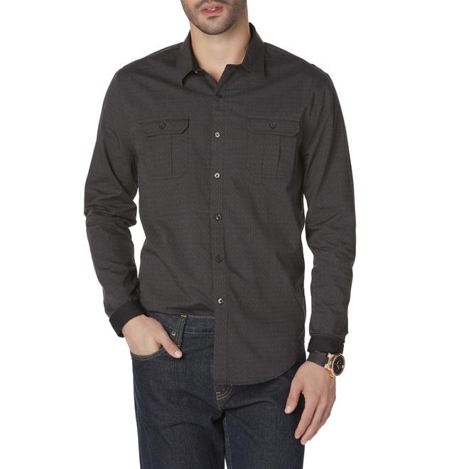 Structure Men's Textured Button-Front Shirt