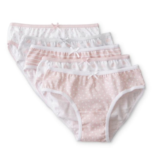 Joe Boxer Toddler Girls' 5Pack Brief Panties Hearts