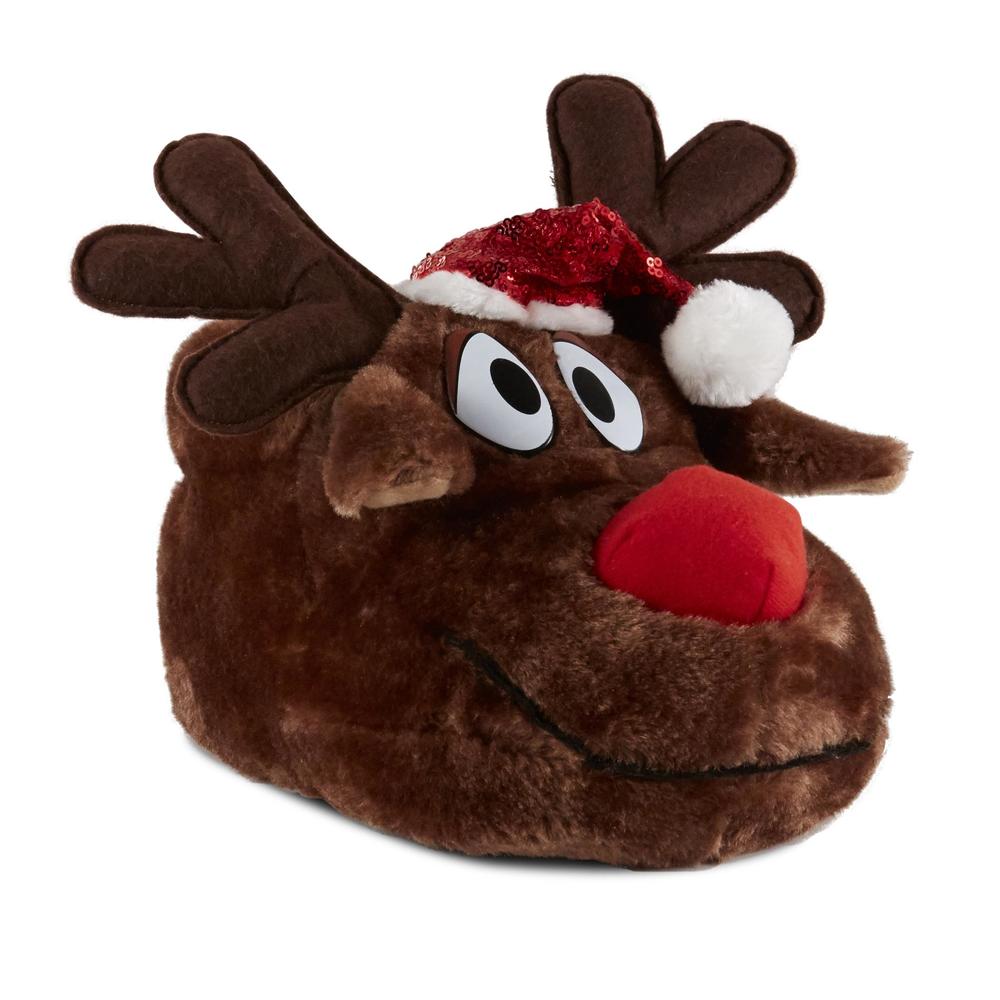 Joe Boxer Women's Reindeer Holiday Slipper