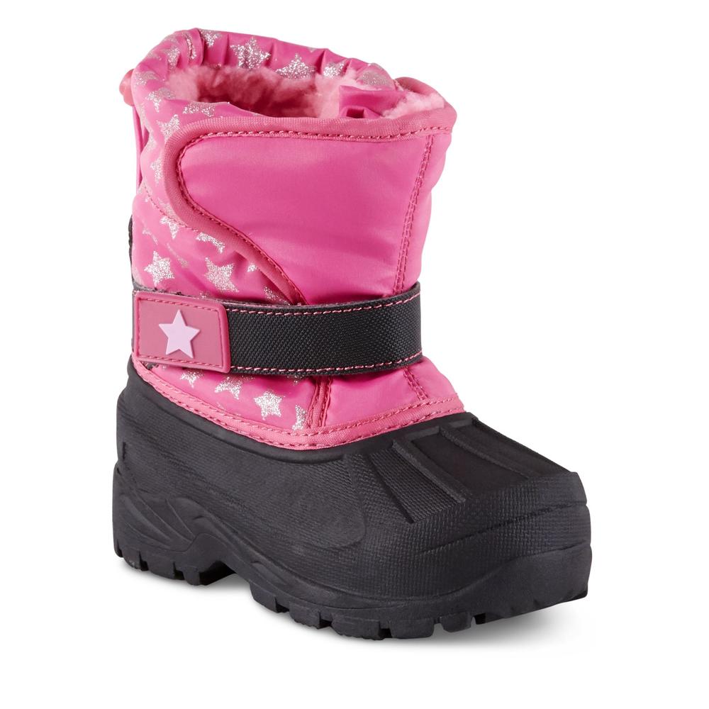Athletech Toddler Girls' Rue 3 Winter Boot - Pink/Black/Star