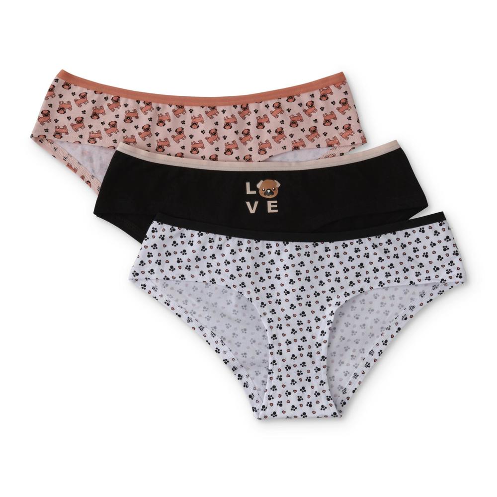 Women's 3-Pack Hipster Panties - Dogs