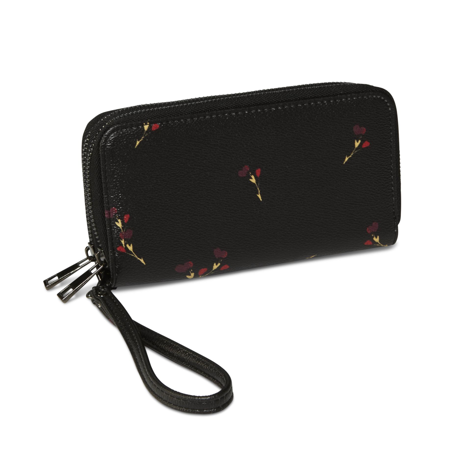 Women's Zip Around Wallet - Floral, Size: Small Women's Zip Around Wallet - Floral, Size: Small