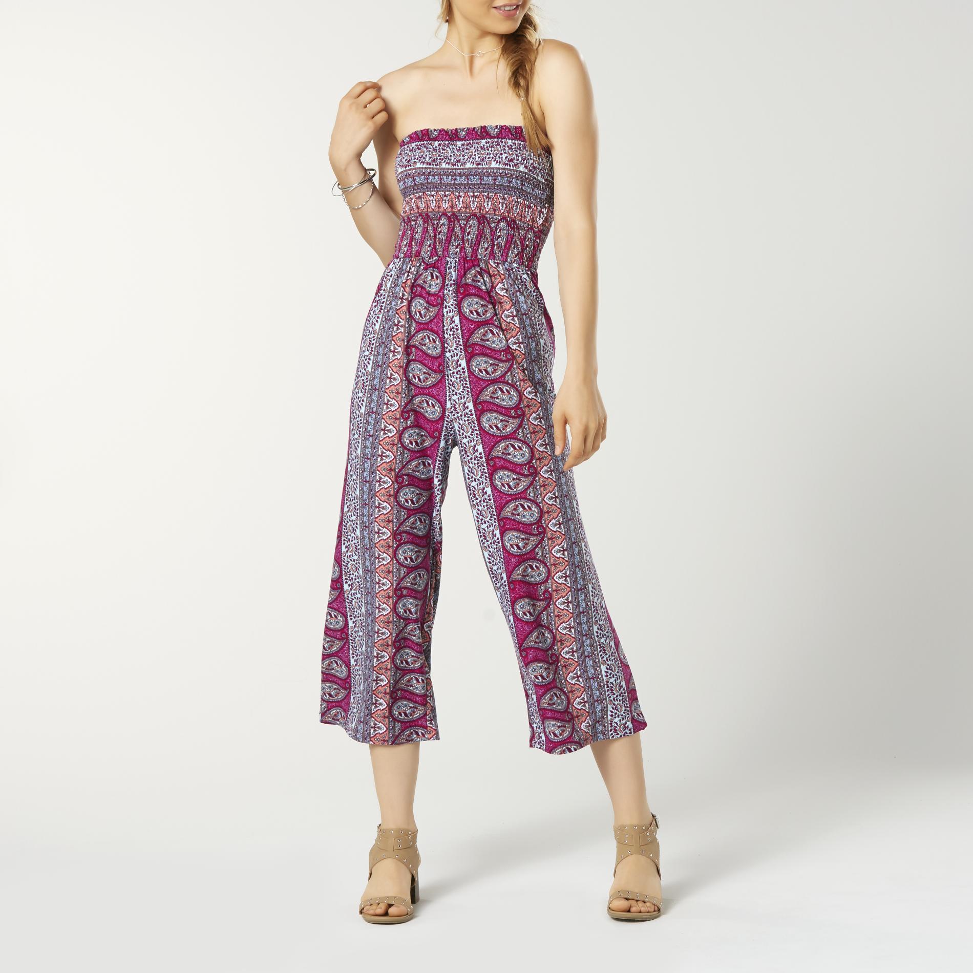 Joe Boxer Juniors' Cropped Jumpsuit - Paisley, Women's, Size: Medium, Multi Joe Boxer Juniors' Cropped Jumpsuit - Paisley, Women's, Size: Medium, Multi