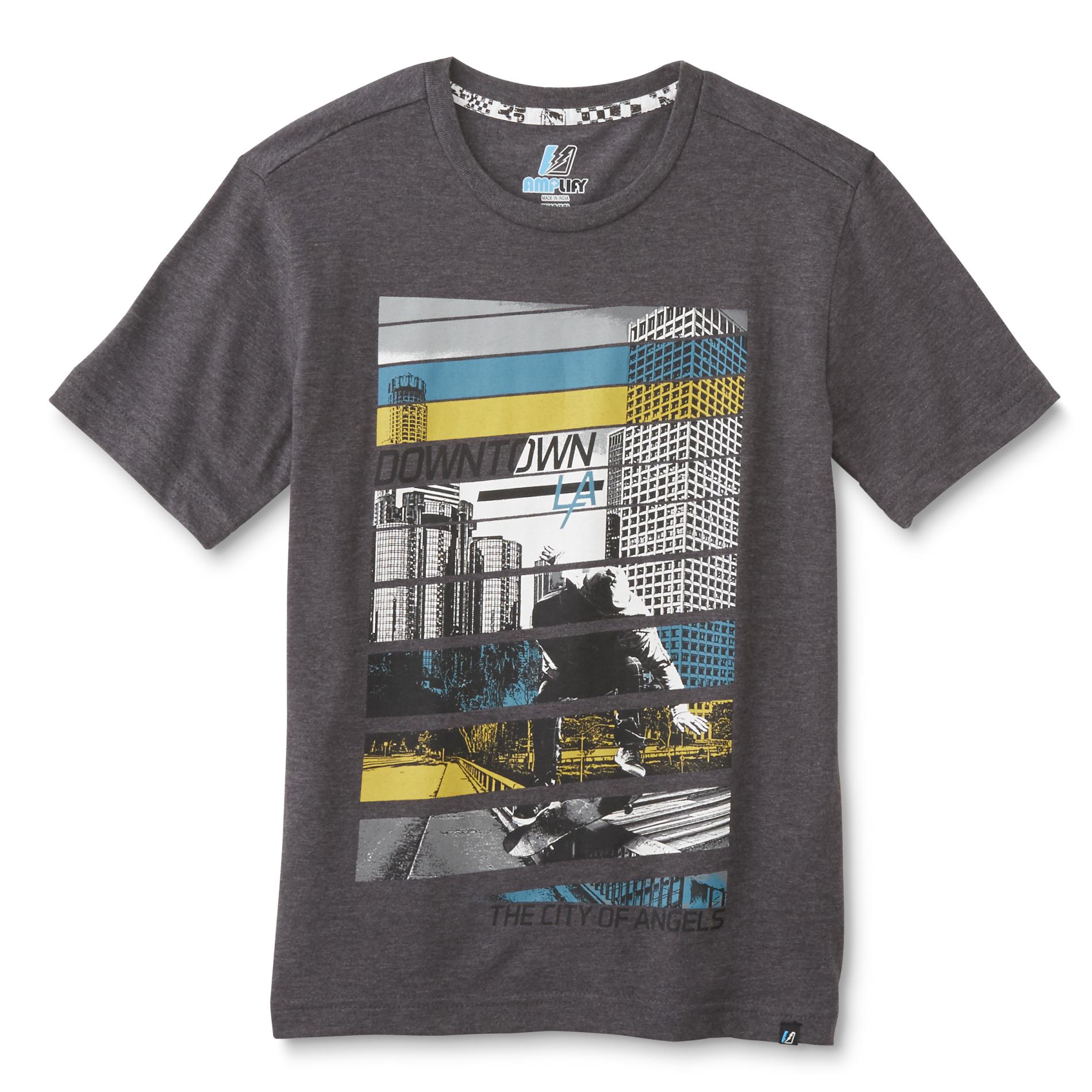 Amplify Boy's Graphic T-Shirt - Downtown LA Skateboarder