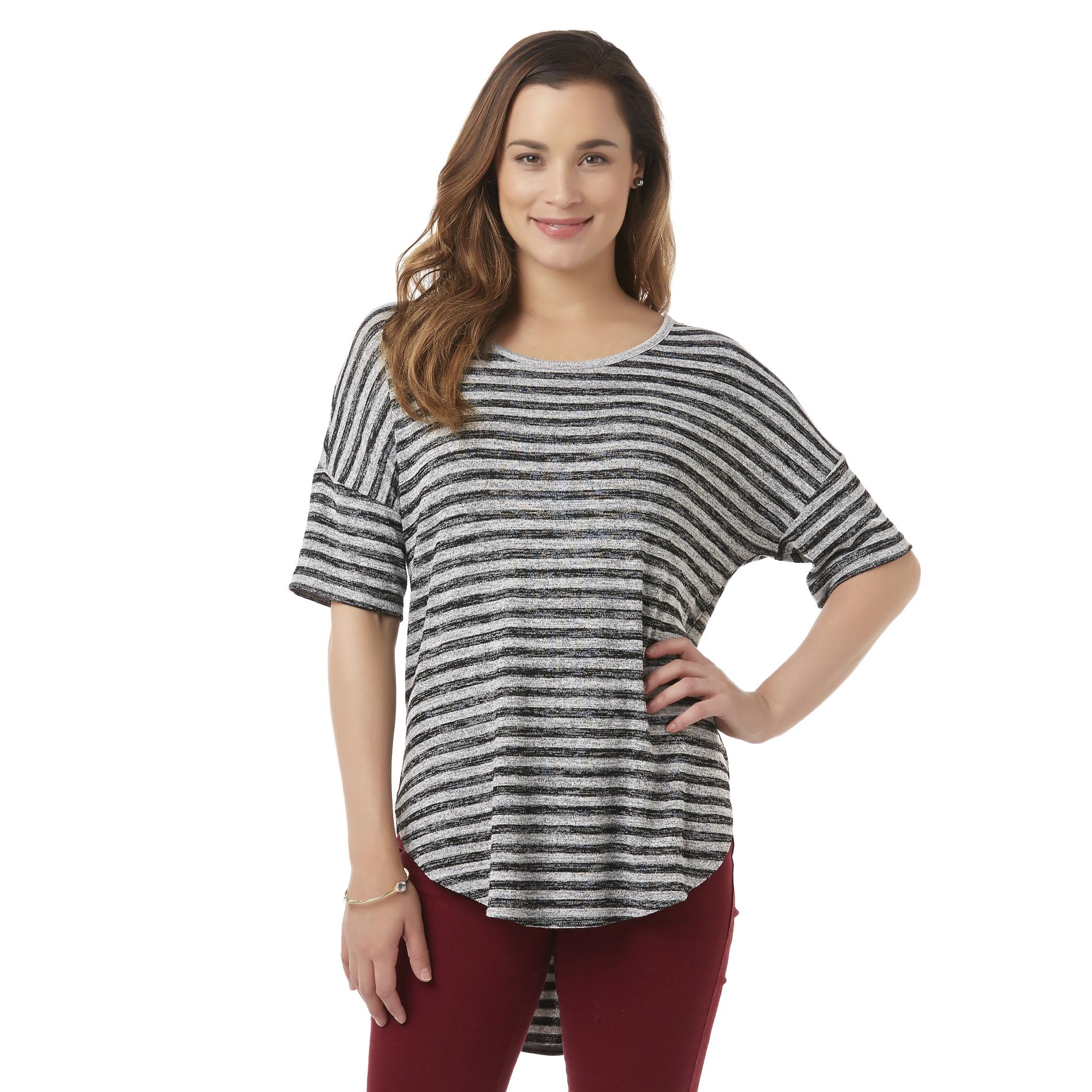 Simply Styled Women's Drop Shoulder Sweater - Striped